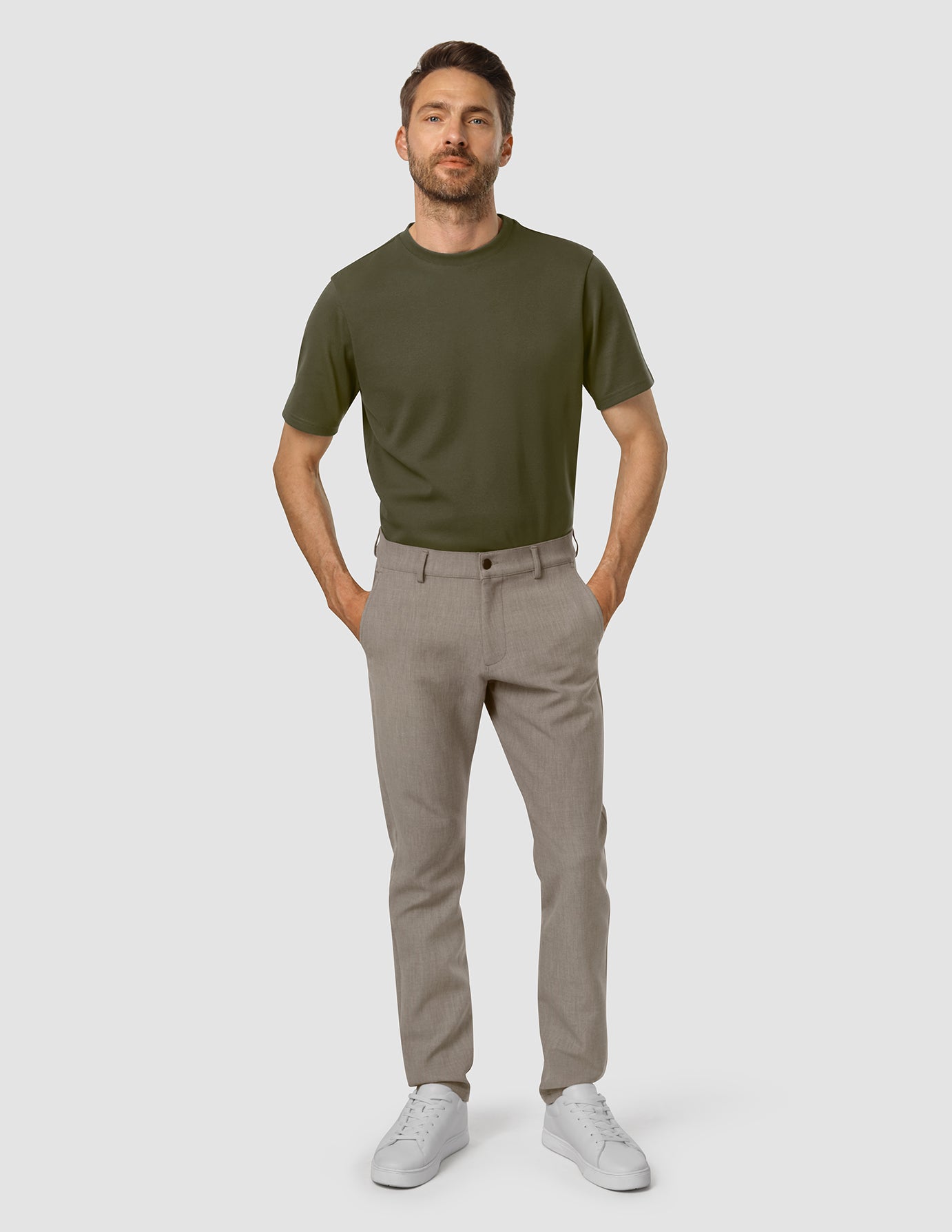 Heavy Edition Pants Slim Khaki Melange 2.0